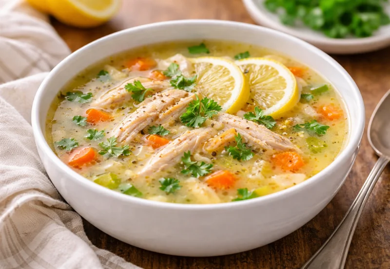 lemon chicken soup
