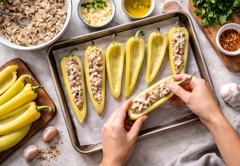 stuffed banana peppers