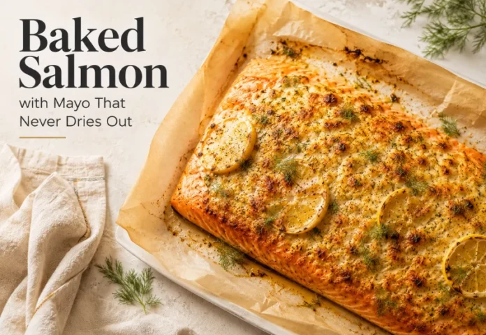 baked salmon with mayo