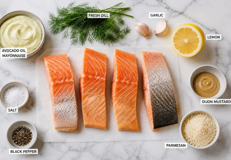 baked salmon with mayo