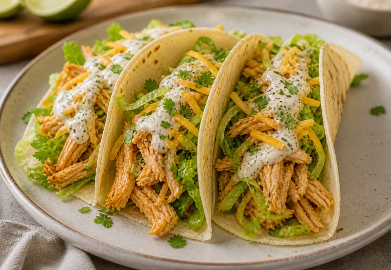 shredded chicken tacos