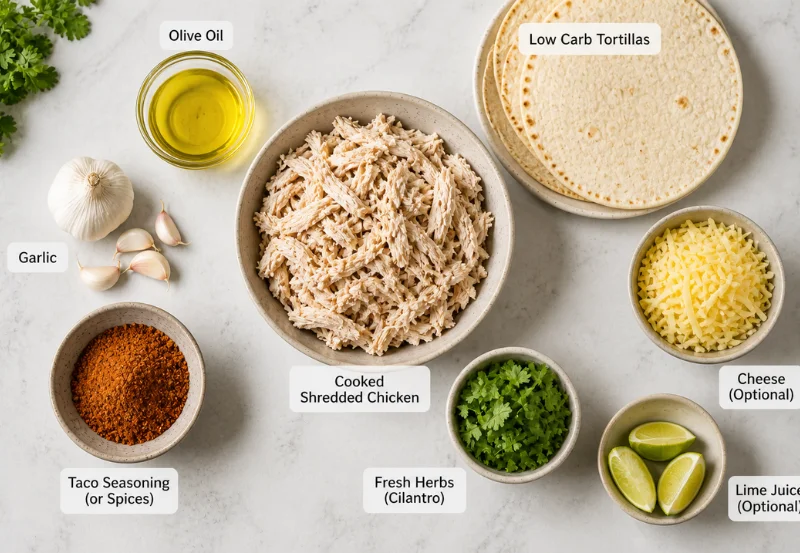 shredded chicken tacos